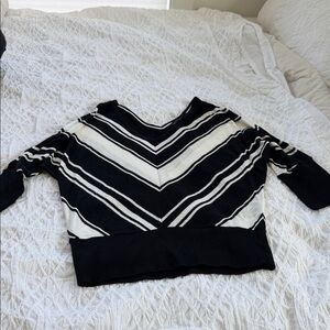 White House Black Market V-Neck Chevron Sweater